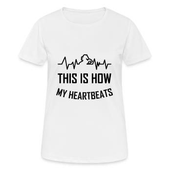 Horse riding - Women's Breathable T-Shirt - white - Front - AI Model Female 172 dark (172cm)