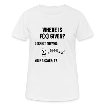 Mathe Physik Ingenieur Funktion Geschenk - Frauen T-Shirt atmungsaktiv - Weiß - Vorne - AI Model Female 172 dark (172cm)