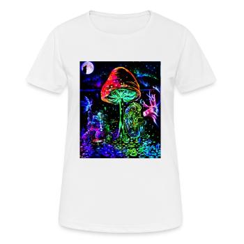 Magic Mushrooms Goa Design - T-shirt respirant Femme - blanc - Devant - AI Model Female 172 dark (172cm)