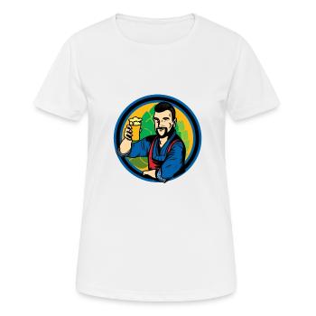 Brasserie Brasserie buveur de bière Cadeau - T-shirt respirant Femme - blanc - Devant - AI Model Female 172 dark (172cm)