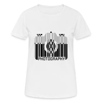 Photography - T-shirt respirant Femme - blanc - Devant - AI Model Female 172 dark (172cm)