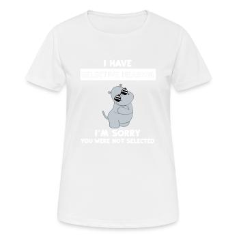 Flusspferd – Hippopotamus - Hippo - Sarkasmus - Frauen T-Shirt atmungsaktiv - Weiß - Vorne - AI Model Female 172 dark (172cm)