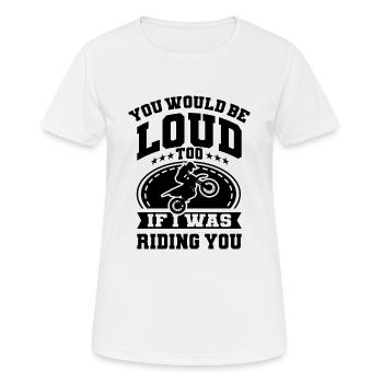 Moto - T-shirt respirant Femme - blanc - Devant - AI Model Female 172 dark (172cm)