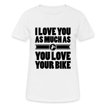 Motorrad - Frauen T-Shirt atmungsaktiv - Weiß - Vorne - AI Model Female 172 dark (172cm)