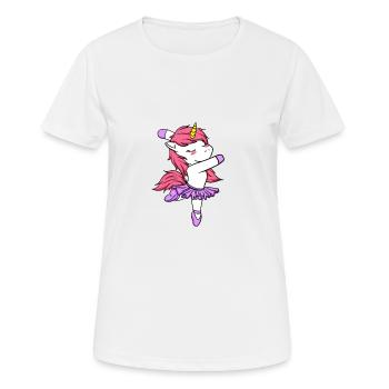 unicorn ballet gift - Women's Breathable T-Shirt - white - Front - AI Model Female 172 dark (172cm)