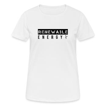 Wind Solar Energien Erneuerbare Energie Strom - Frauen T-Shirt atmungsaktiv - Weiß - Vorne - AI Model Female 172 dark (172cm)