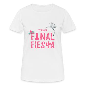 Junggesellinnenabschied Braut My Final Fiesta - Frauen T-Shirt atmungsaktiv - Weiß - Vorne - AI Model Female 172 dark (172cm)