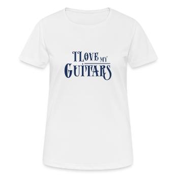 Guitare guitare guitare guitare - T-shirt respirant Femme - blanc - Devant - AI Model Female 172 dark (172cm)