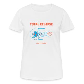 Eclipse totale de la Terre Système solaire éclipse lunaire - T-shirt respirant Femme - blanc - Devant - AI Model Female 172 dark (172cm)
