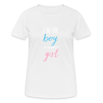 Transgender Transgirl Trans Gift - T-shirt respirant Femme - blanc - Devant - AI Model Female 172 dark (172cm)