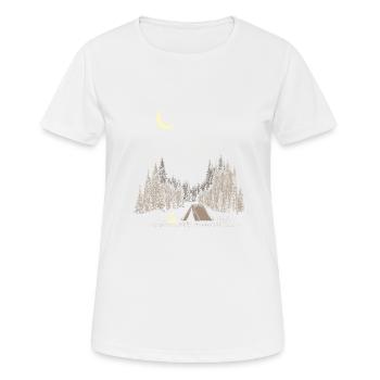 cadeau de camping en forêt - T-shirt respirant Femme - blanc - Devant - AI Model Female 172 dark (172cm)