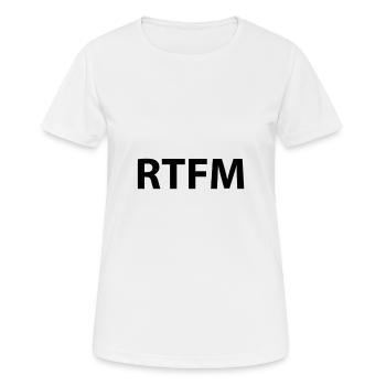 READ THE FUCKING MANUAL - T-shirt respirant Femme - blanc - Devant - AI Model Female 172 dark (172cm)