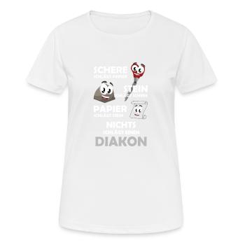 Nichts schlägt einen Diakon - Frauen T-Shirt atmungsaktiv - Weiß - Vorne - AI Model Female 172 dark (172cm)
