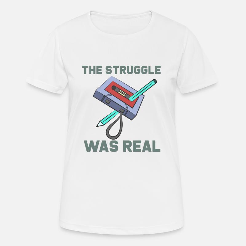 THE STRUGGLE WAS REAL - Women's Breathable T-Shirt - white