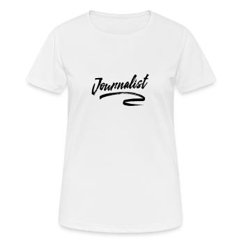 Journal Journalist - T-shirt respirant Femme - blanc - Devant - AI Model Female 172 dark (172cm)