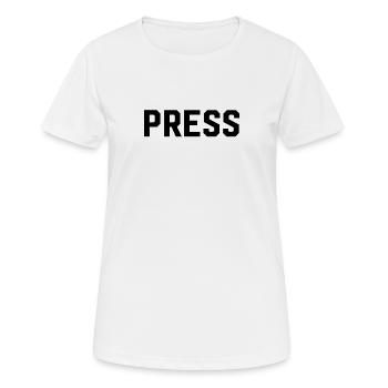 Presse Journalismus Journalist Zeitung Reporter - Frauen T-Shirt atmungsaktiv - Weiß - Vorne - AI Model Female 172 dark (172cm)