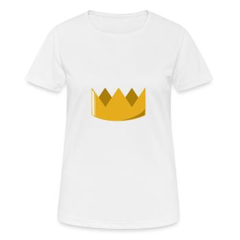 Krone - Frauen T-Shirt atmungsaktiv - Weiß - Vorne - AI Model Female 172 dark (172cm)