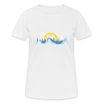 cadeau vélo de descente - T-shirt respirant Femme - blanc - Devant - AI Model Female 172 dark (172cm)