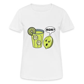 Limonade drôle jus de citron vert citron - T-shirt respirant Femme - blanc - Devant - AI Model Female 172 dark (172cm)