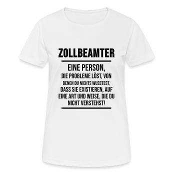 Douanier Douanier Métier Travail Cadeau drôle - T-shirt respirant Femme - blanc - Devant - AI Model Female 172 dark (172cm)