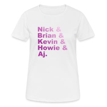 Backstreet - Trough My Heart - Nick, Brian, Aj - Women's Breathable T-Shirt - white - Front - AI Model Female 172 dark (172cm)