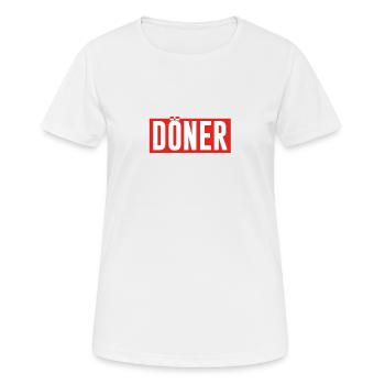 Döner Boxlogo - T-shirt respirant Femme - blanc - Devant - AI Model Female 172 dark (172cm)