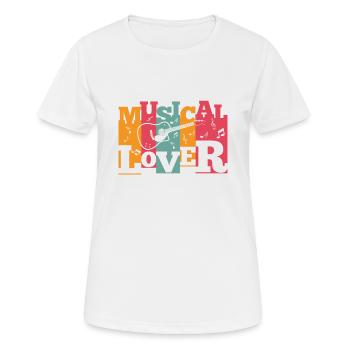 Musical Lover - T-shirt respirant Femme - blanc - Devant - AI Model Female 172 dark (172cm)
