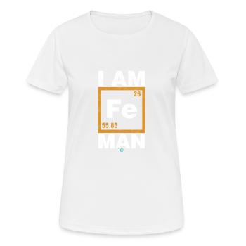 Je suis homme Fe, cadeau, idée cadeau super-héros - T-shirt respirant Femme - blanc - Devant - AI Model Female 172 dark (172cm)