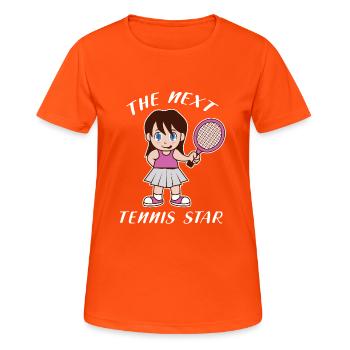 Le prochain cadeau star fille de tennis - T-shirt respirant Femme - orange néon - Devant - AI Model Female 172 dark (172cm)