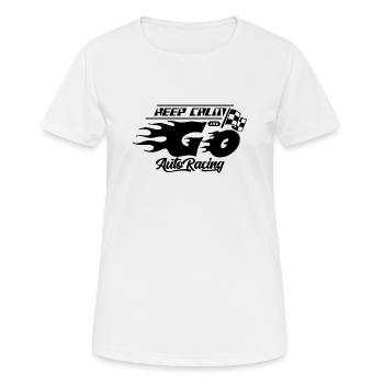 Car racing - Women's Breathable T-Shirt - white - Front - AI Model Female 172 dark (172cm)