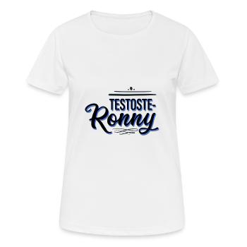 Testoste Ronny - Lustige Vornamen - Frauen T-Shirt atmungsaktiv - Weiß - Vorne - AI Model Female 172 dark (172cm)