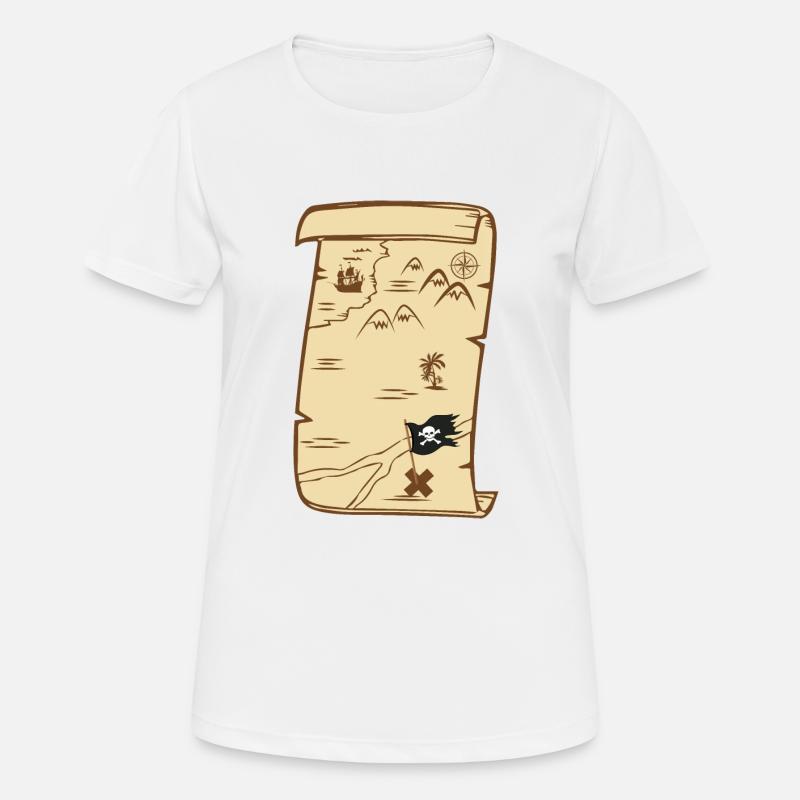 treasure map - Women's Breathable T-Shirt - white