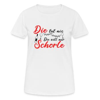 Weinfest Rotwein Weinrebe Pfalz Lustiges Geschenk - Frauen T-Shirt atmungsaktiv - Weiß - Vorne - AI Model Female 172 dark (172cm)