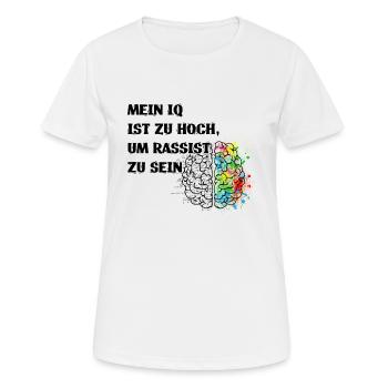 Gegen Nazis, Gegen Rechts Politik Shirt - Frauen T-Shirt atmungsaktiv - Weiß - Vorne - AI Model Female 172 dark (172cm)