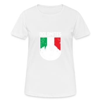 cadeau dolomites italie - T-shirt respirant Femme - blanc - Devant - AI Model Female 172 dark (172cm)