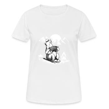 cadeau ours dans les montagnes - T-shirt respirant Femme - blanc - Devant - AI Model Female 172 dark (172cm)
