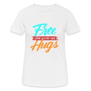 Umarmung Liebe - Frauen T-Shirt atmungsaktiv - Weiß - Vorne - AI Model Female 172 dark (172cm)