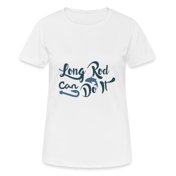 Long rod can do it - Women's Breathable T-Shirt - white - Front - AI Model Female 172 dark (172cm)
