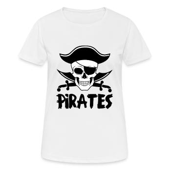 pirates - T-shirt respirant Femme - blanc - Devant - AI Model Female 172 dark (172cm)