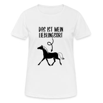 Dressur Voltigieren Pferde Pferdesprüche Geschenk - Frauen T-Shirt atmungsaktiv - Weiß - Vorne - AI Model Female 172 dark (172cm)