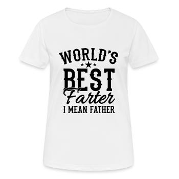 Père - T-shirt respirant Femme - blanc - Devant - AI Model Female 172 dark (172cm)