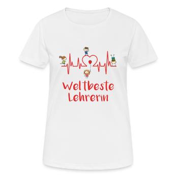 Adieu cadeau professeur adieu cadeau chemise - T-shirt respirant Femme - blanc - Devant - AI Model Female 172 dark (172cm)