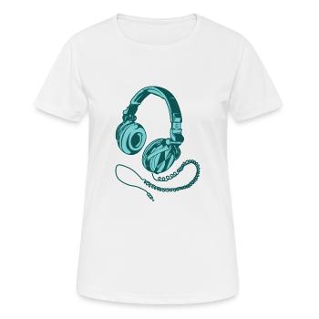Headphone Headset Music Gaming Song Song Gift - Women's Breathable T-Shirt - white - Front - AI Model Female 172 dark (172cm)