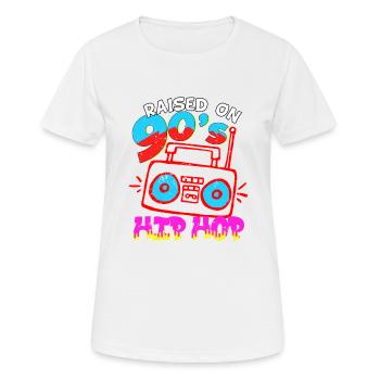 Raised on 90's Hip Hop - Women's Breathable T-Shirt - white - Front - AI Model Female 172 dark (172cm)