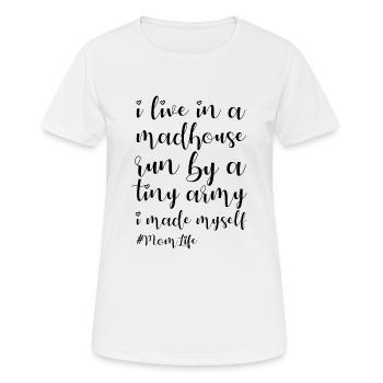 Mutter - Frauen T-Shirt atmungsaktiv - Weiß - Vorne - AI Model Female 172 dark (172cm)