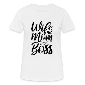 Mutter - Frauen T-Shirt atmungsaktiv - Weiß - Vorne - AI Model Female 172 dark (172cm)