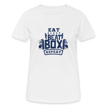 Beatbox - T-shirt respirant Femme - blanc - Devant - AI Model Female 172 dark (172cm)