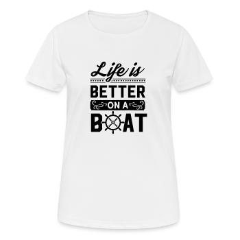 Captain Boating - Women's Breathable T-Shirt - white - Front - AI Model Female 172 dark (172cm)