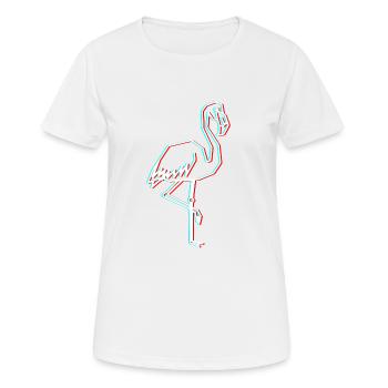 Flamingo - Frauen T-Shirt atmungsaktiv - Weiß - Vorne - AI Model Female 172 dark (172cm)