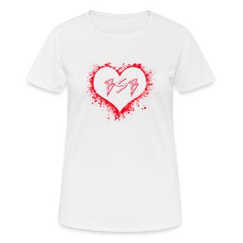Backstreet - Trough My Heart - Frauen T-Shirt atmungsaktiv - Weiß - Vorne - AI Model Female 172 dark (172cm)